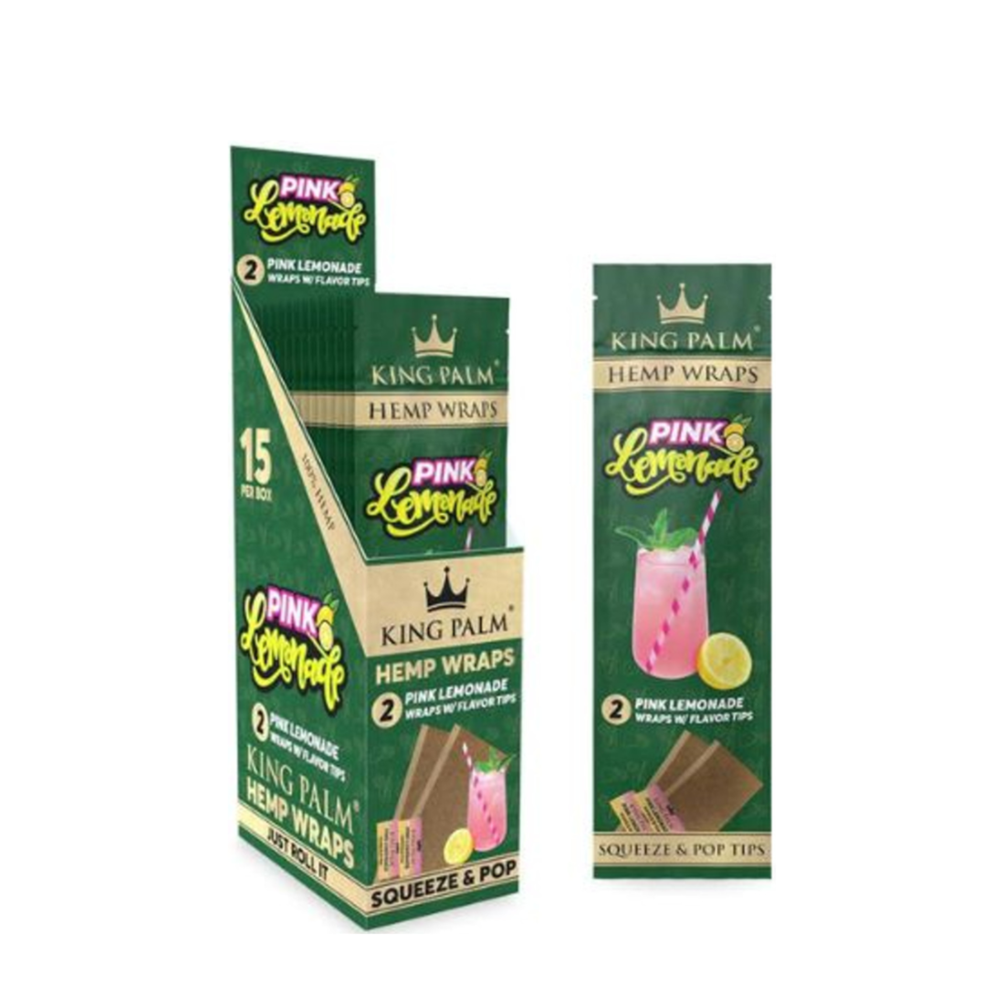 King Palm Hemp Wraps 2 pk. - Pink Lemonade - 15 ct.