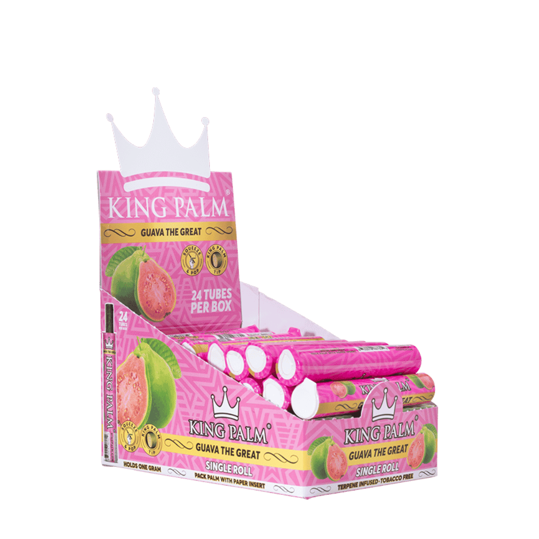 King Palm 1 Mini Roll Guava The Great Display Box 24 Units Per Display