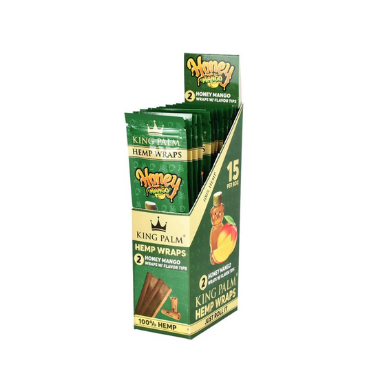 King Palm Hemp Wraps - Honey Mango | 2PK | 15PC Display